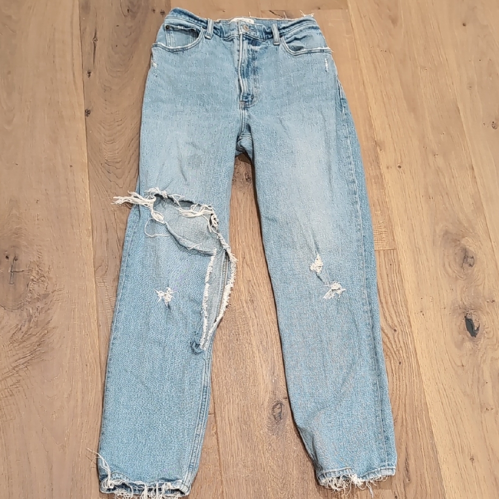 Abercrombie & Fitch Light Blue Ultra High Rise Jeans, 4R